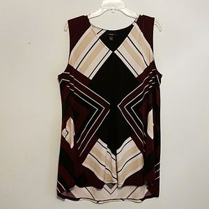 EUC Alfani sleeveless high/low tunic top sz XL